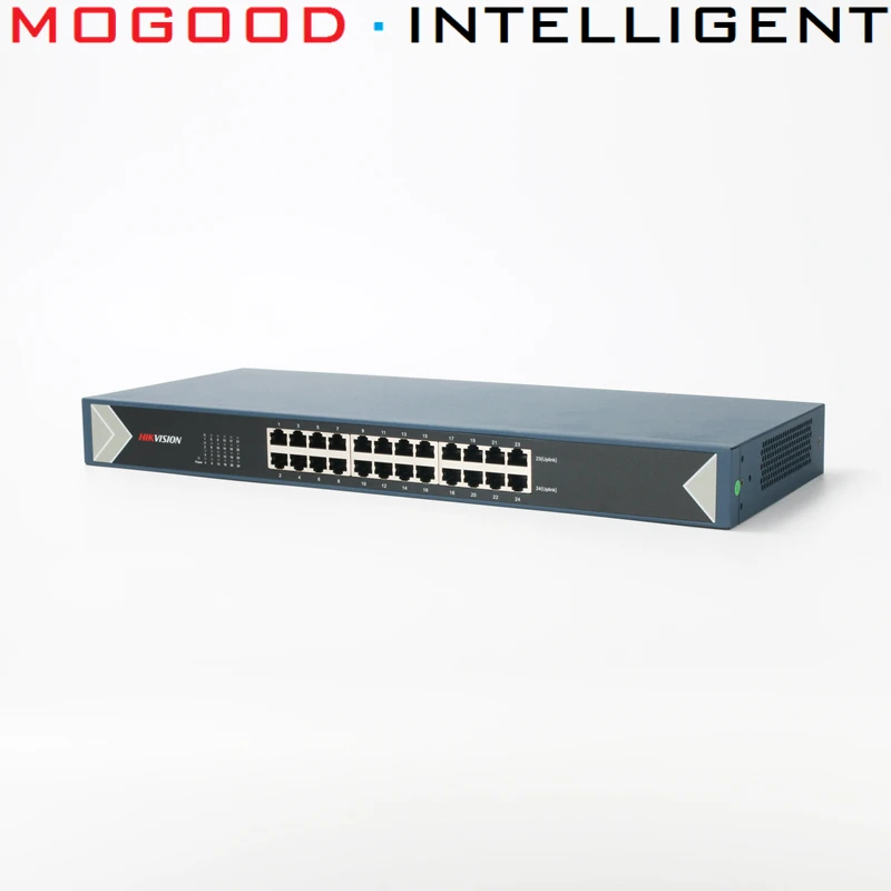 Гигабитный переключатель Hikvision управляемый без PoE 24 порта 100/1000 Мбит/с адаптивный