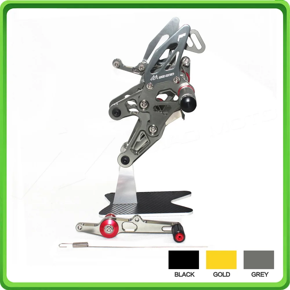 CNC Adjustable Rear Sets Rearset Footrest Foot Rest Pegs for  BMW S1000RR 2015 2016 2017 (36)