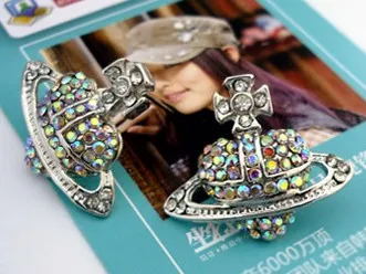 Классические серьги гвоздики в форме сердца annulus AAAA + ab цветные стразы