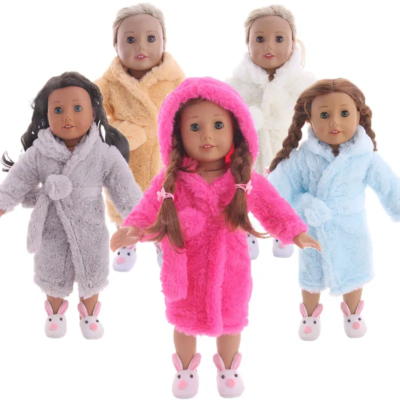 2pcs Cute Soft Dolls Pajamas Robe Fit For 18 inch Our Generation Girls