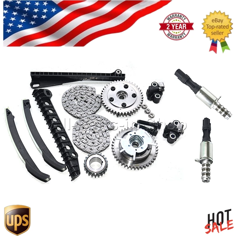 New Timing Chain Kit Cam Phasers VVT Valves Fit For Ford F 150 F150 F