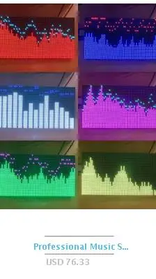 5,5 дюймовый OLED дисплей музыкального спектра анализатор голосового управления автомобильный усилитель индикатор уровня звука VU метр clcok температура, влажность