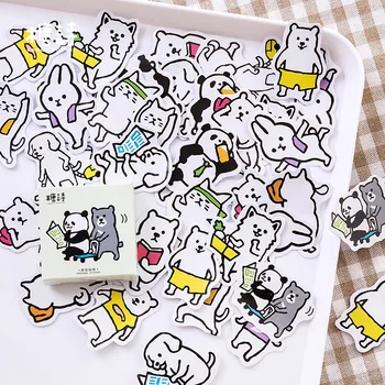 

45 Pcs/lot Cute Animal Sticker Decoration Diy Scrapbooking Stickers Stationery Kawaii Diary Label