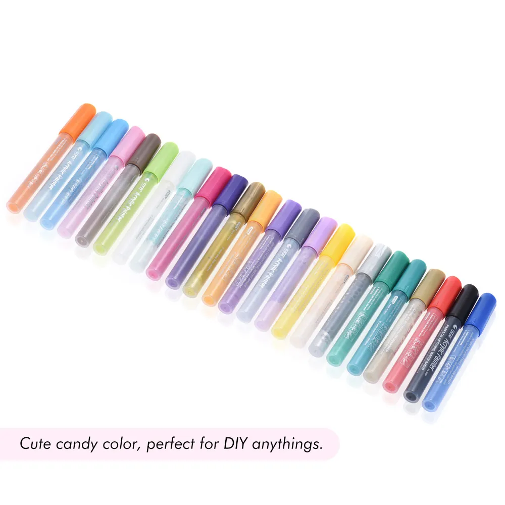 12 цветов, акриловый цветной маркер, маркерная ручка, маркер, перманентный, конфетный цвет, для поделок, рисование, принадлежности для детей