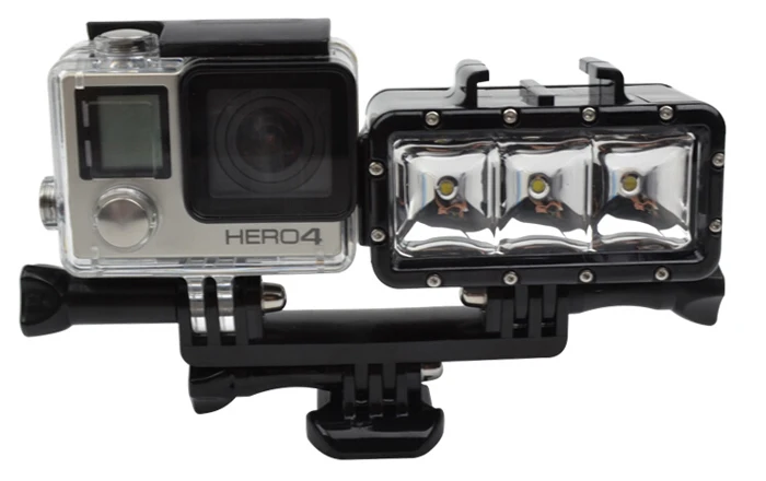 Переходник с креплением Gopro на двойное крепление + винт для 2 камер Gopro/Gopro и