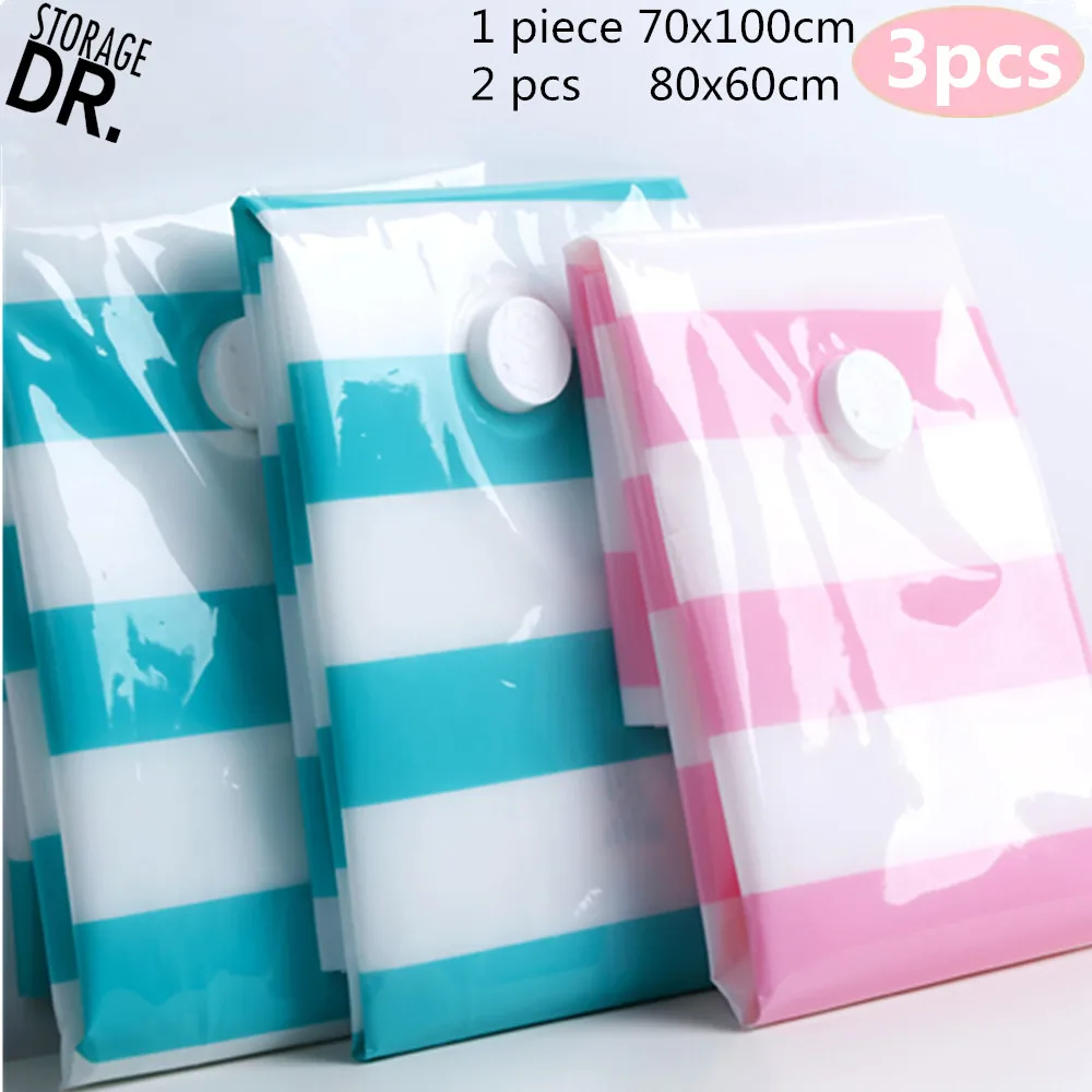 

DR.STORAGE 3pcs Vacuum Bags for Clothes Vacuum Clothes Storage Bags Space Saver Sac Sous Vide Vetement Wholesale Lots Bulk