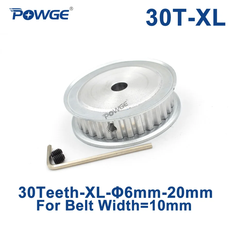 Зубчатый шкив POWGE 30 зубьев XL отверстие 6/8/10/12/12.7/14/15/16/17/19/20/22/25 мм для ширины 10