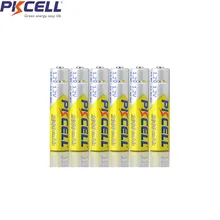 12 шт PKCELL AA 2300 mAh до 2600 mAh 1,2 V NIMH заряжаемые аккумуляторы и 3 Battrey коробки белый пластик для aa Rr aaa