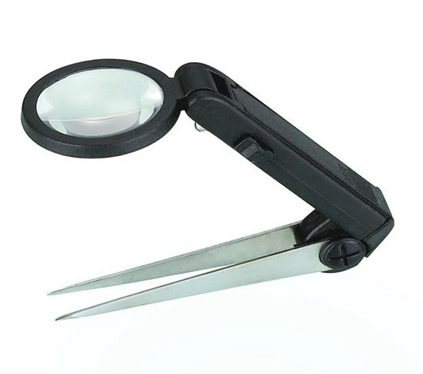 Buy Foldable Eyebrow Tweezers Illuminated Magnifier