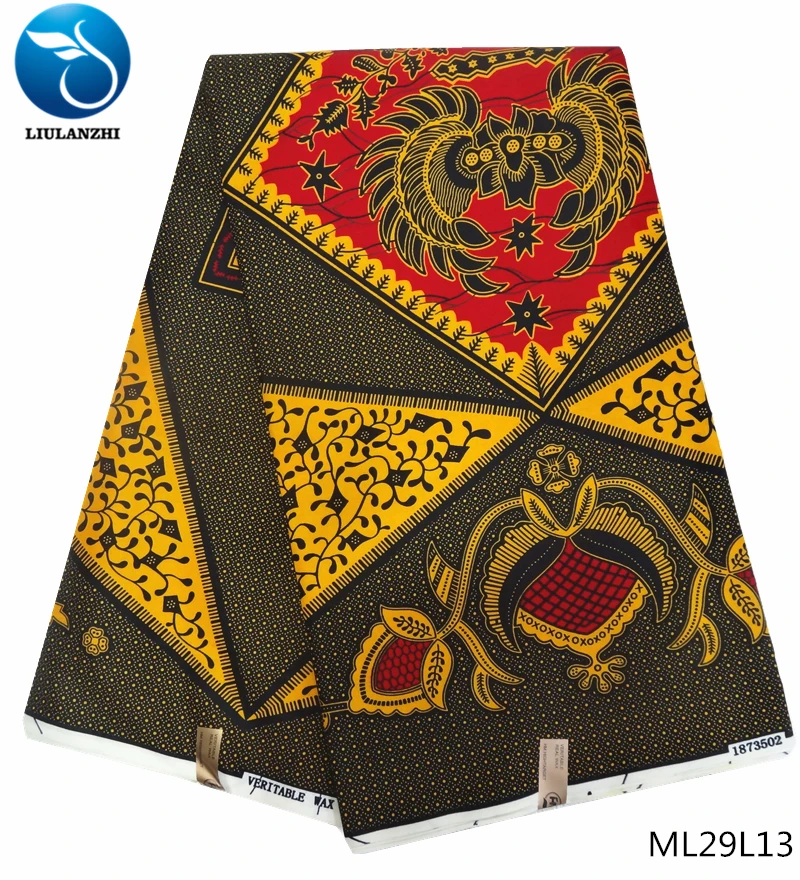 LIULANZHI африканская восковая Ткань Горячая Распродажа Анкара настоящий воск для платьев Африканский полиэстер воск для мужчин/женщин ткань ML29L01-ML29L18