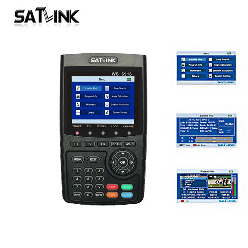 

Hot Satlink WS-6916 satfinder dvb s2 DVB-S2 Satellite Finder Satellite meter MPEG-2/MPEG-4 Satlink WS 6916 pk 6906