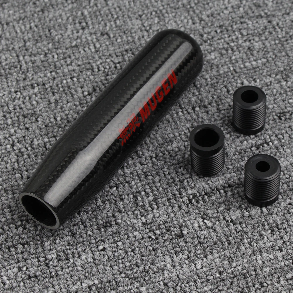 JDM алюминиевые детали MUGEN Красный углеродное волокно ручка переключения передач для Honda Civic Acura с 3 фитингами