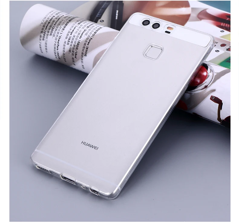 رقيقة جدا شفافة لينة TPU حافظة لهاتف Huawei P8 P9 زائد P8 لايت السيليكون التدرج الغطاء الواقي لهواوي P9 الهاتف قذيفة