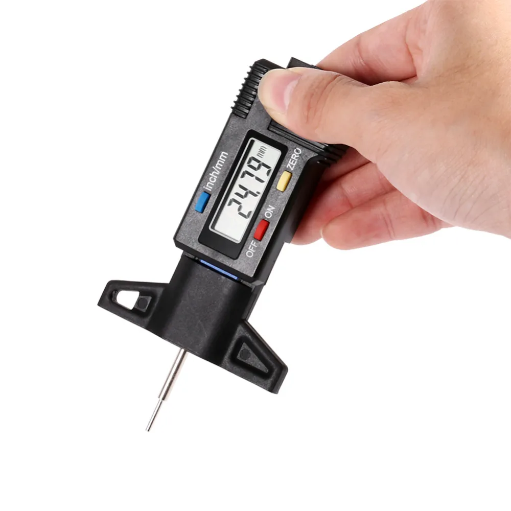 Auto Car Digital Tyre Tire Tread Depth Gauge 0 25 4mm Measurer Tool Caliper LCD Display