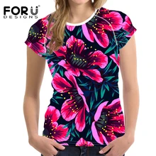 FORUDESIGNS/ женская футболка укороченный топ Беговая футболка с короткими рукавами для фитнеса спортивные свитшоты ретро цветочный принт облегающие топы, рубашки