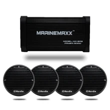 500 Вт 4 канала Bluetooth морской усилитель для мотоцикла лодка аудио стерео для ATV UTV+ 3 знака после морской водонепроницаемые потолочные колонки