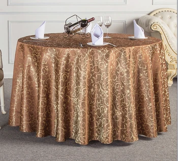

hotsale European style quality jacquard polyester hotel round table cloth table cover for weddings parties hotels restaurant