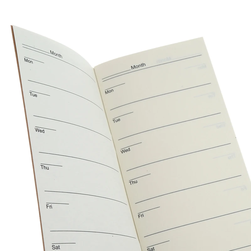 

Kraft Cover Weekly Planner Diary Journal Memo Notebook Note Pad School Office