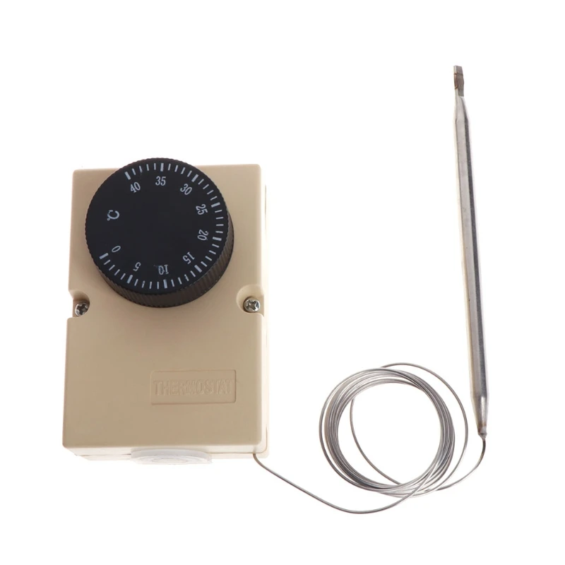 

AC 220V 16A 0-40Degree Temperature Sensor Switch Probe Thermostat Temperature Controller with Waterproof Junction Box