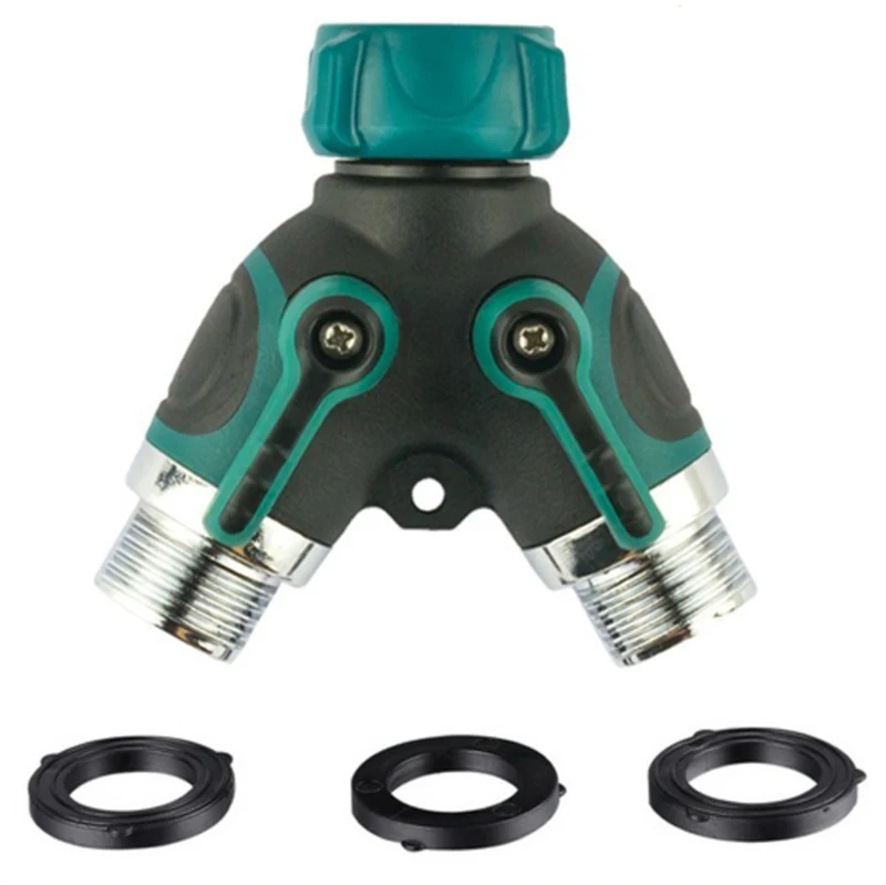 2 way Garden Hose Splitter Adapter Connector 3/4" Hose