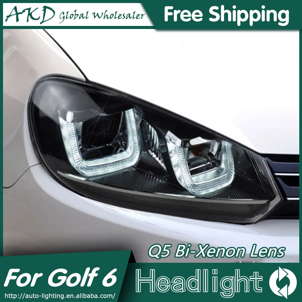 AKD Car Styling Head Lamp for VW Golf 6 Headlights 2012 Golf6 mk6 LED