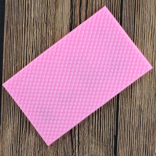 1Db -Os Határon Lévő Csipke Szőnyeg Hableány Halak Szilikon Penész Diy Fondant Dombornyomás Kígyó Textúra Torta Dekoráció - Image 5