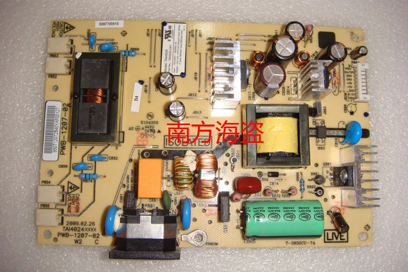 

Free Shipping>PWB-1207-02 TAI4024 VX2233WM VA2213WM VA2216W Power Board-100% Tested Working