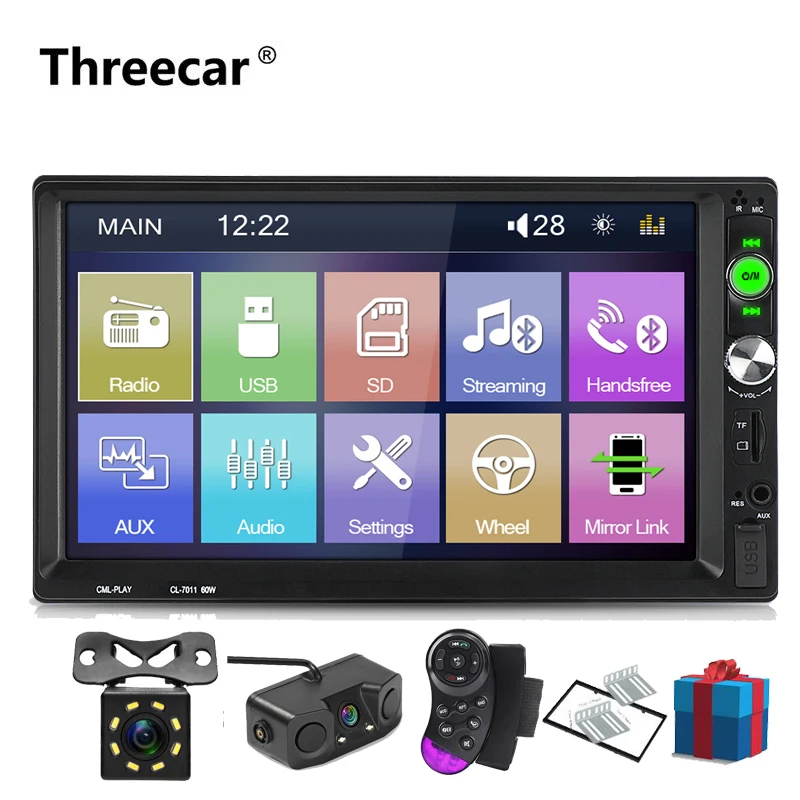 2din Car Radio 7 inch Touch mirrorlink Android Player subwoofer MP5 Player Autoradio Bluetooth Rear View