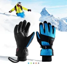 Лыжные перчатки флисовые перчатки для сноуборда снегоходы мотоциклетные зимние перчатки ветрозащитные водонепроницаемые унисекс снежные спортивные перчатки ручной работы