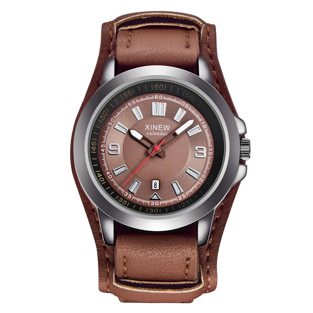 

XINEW watch men luxury thin waterproof men watch leather minimalist quartz watches men relogio masculino#p8