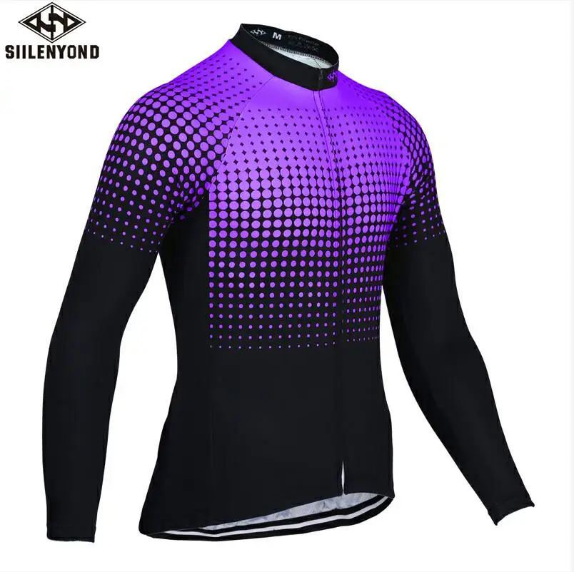 CBJ-SY-S1804 SIILENYOND Велоспорт Джерси с длинным рукавом Mtb езда дорожный велосипед рубашки одежда велосипед одежда горные майки invierno mujer - Цвет: CBJ-SY-S1804