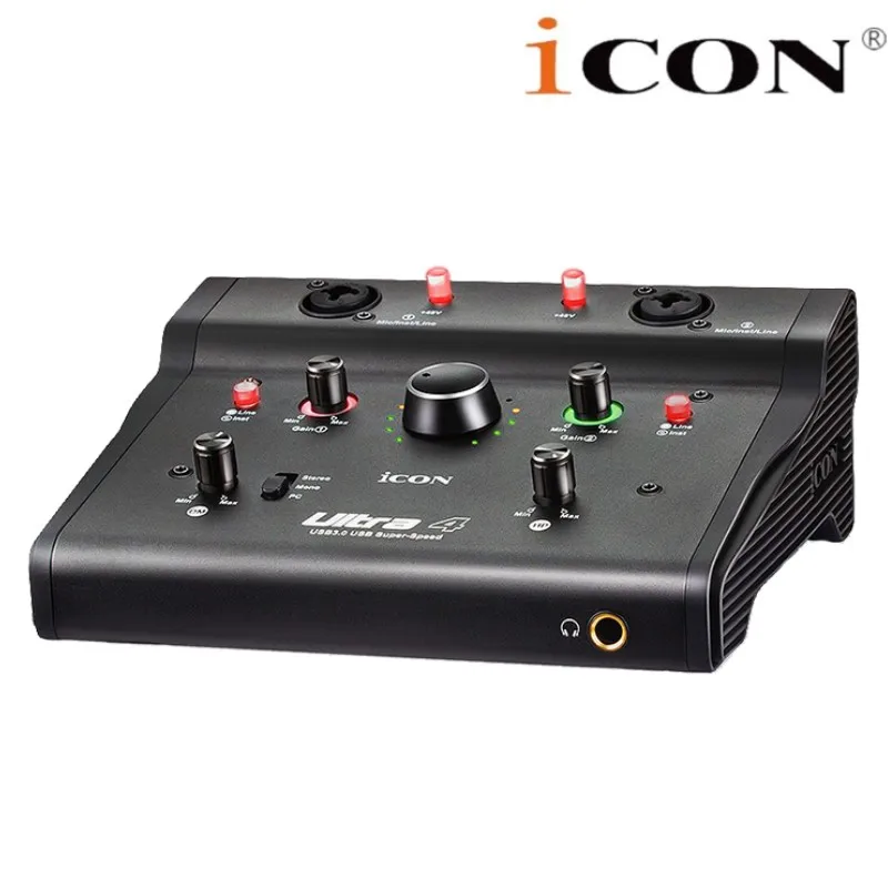 

Original ICON Ultra 4 USB 3.0 external sound card 2-In/2-Out USB Recording Interface 2*2 analog I/O 16 channel, for Microphone