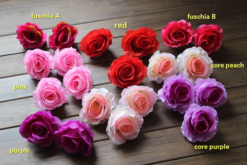 19 цветов большая Роза головы DIY Свадебные целование шар цветок стены белый красный розовый фиолетовый синий персик - Цвет: core peach