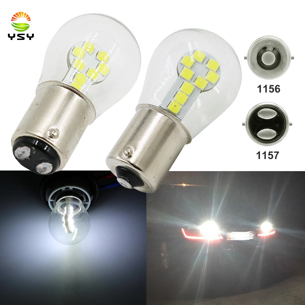 P21W BA15S 1156 1157 BAY15D 3030 18SMD светодиодный Автомобильный задний тормозной светильник