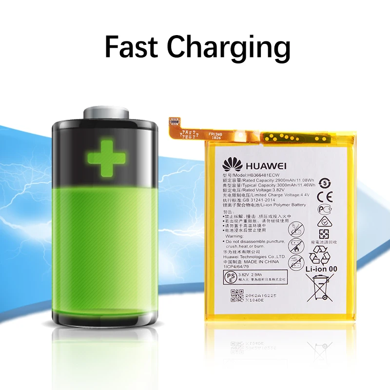 Original for HUAWEI Honor 8 Battery Honor 8 Lite 9 HB366481ECW 3000mAh for HUAWEI P9 Battery P Smart P9 P10 P20 Lite Honor 5C