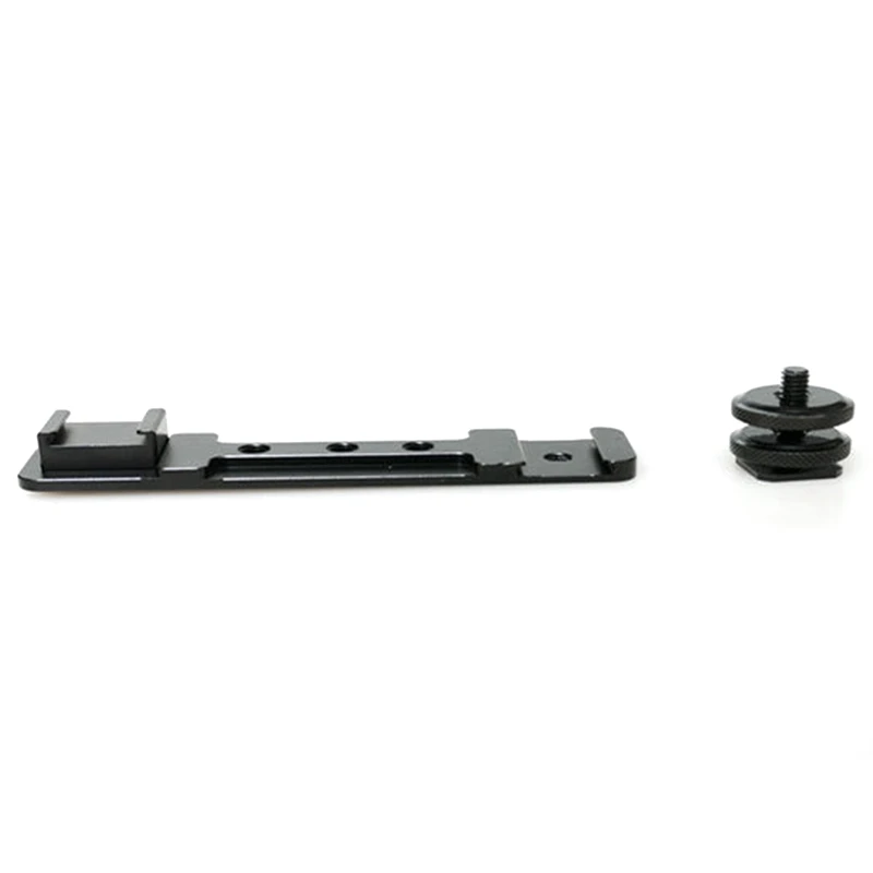 

Hot Shoe Extension Bar Mount Cold Shoe Extension Flash Bracket Dual Straight Mount Flash Bracket Fits Nikon Canon Sony Olympus