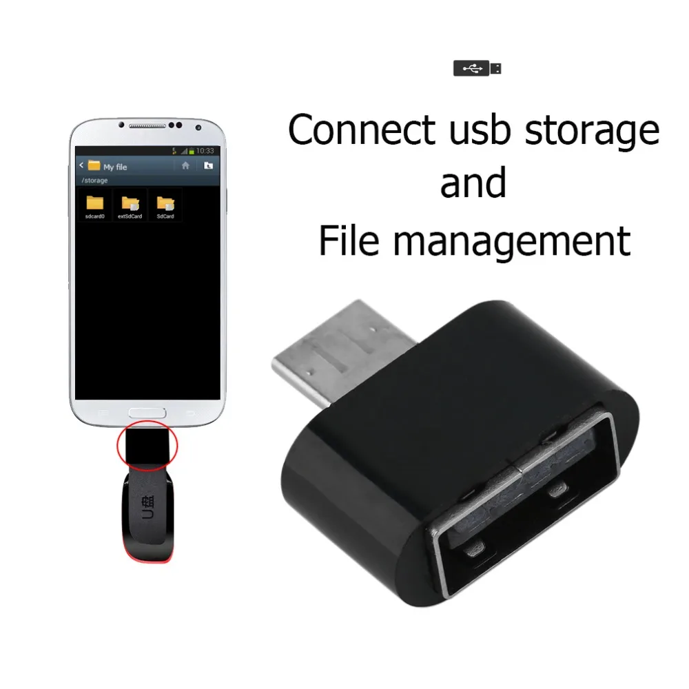 

Mini Micro USB Male to USB 2.0 Female Adapter OTG Converter For Android Phone Tablet PC Connect To U Flash Mouse Keyboard