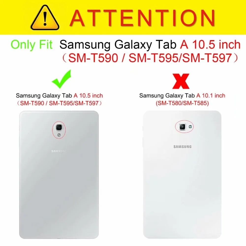 Из искусственной кожи чехол для Samsung Galaxy Tab A A2 10,5 2018 T590 T595 T597 SM-T595 ударопрочный чехол для смартфона с держателем для карт SM-T590 магнит Coque