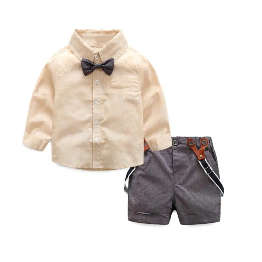 

New Popular 1Set School Wind Children Baby Boys T-shirts Tops+Pants Outfits Clothes boys Infant Clothing Meisjes Kleding #50