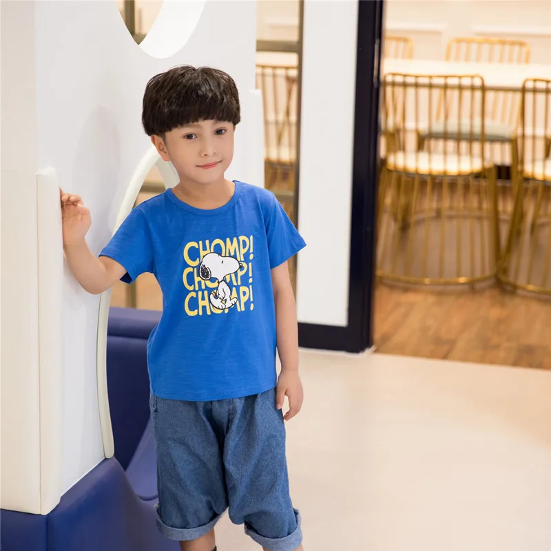 Cartoon Print Kids Boys Girls Summer Casual Tops Tshirt Children Fashion Cool Tops Tees Toddler Baby T-shirt for 2 3 4 6 8 Year