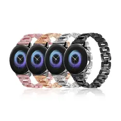 20mm ремешок для samsung Galaxy Watch Active со стразами Нержавеющая сталь металлический ремешок полосы для Шестерни S3 классические/S3 Frontier 92003