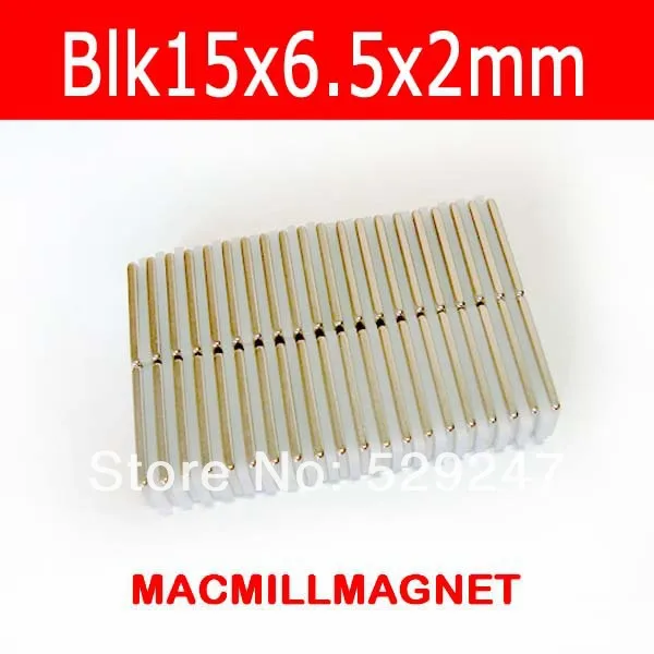 

Whole Sales Brand New Rare-earth Neodymium Strong Permanent Magnet 50pcs/pack blk15x6.5x2mm