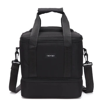 

16L waterproof cooler bag double partition thermal lunch bag insulated picnic box portable food drinks wine insulation cool bag