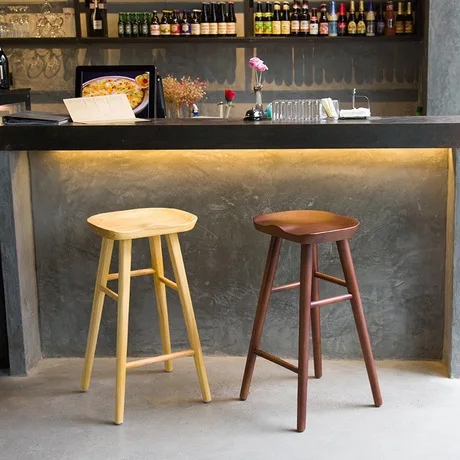 Bar Chair Furniture Commercial Solid Wood Creative Bar Chair Furniture Commercial Solid Wood Creative Stools Restaurant High