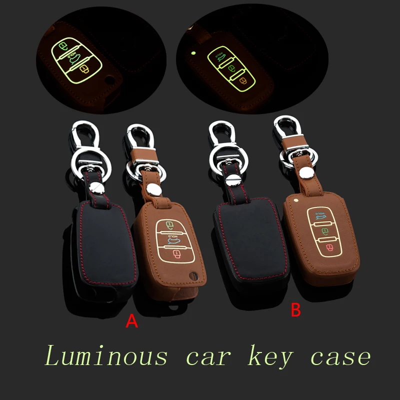 Leather car key fob bag Case Cover For KIA Sportage/Sportage R/K5 Smart/Folding Key Protective