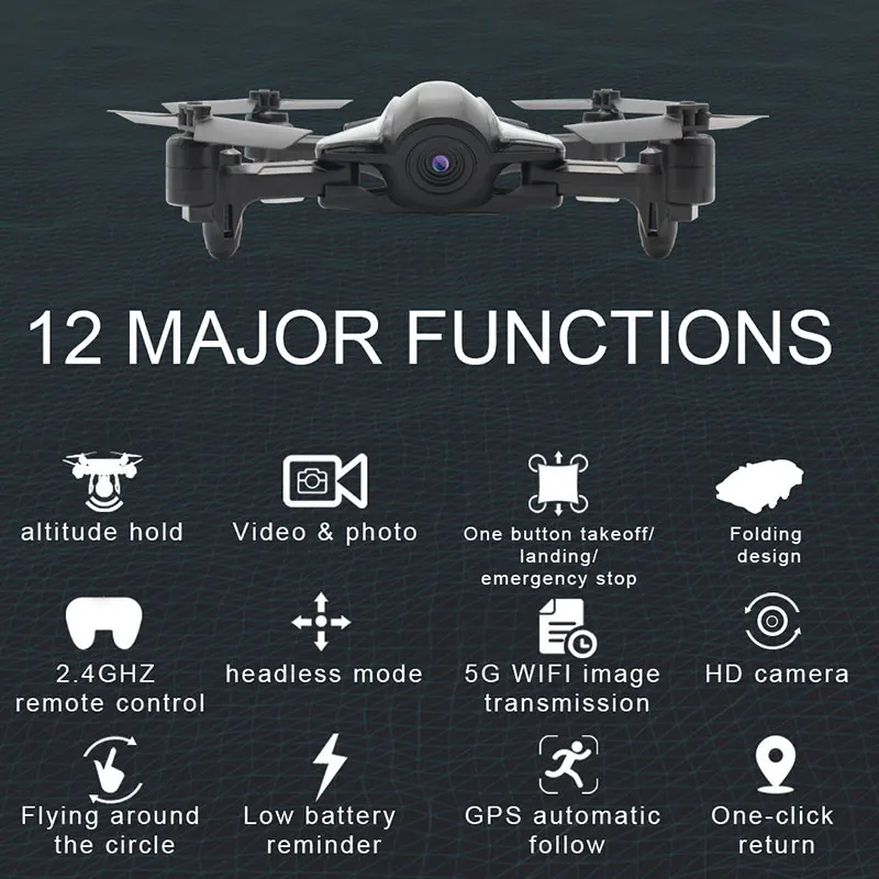 

1080P Camera UAV Drone 1080P Camera Drone 1080P Camera RC Drone GPS 4CH 6-Axis RC Follow Me Quadcopter Hover Funny WIFI