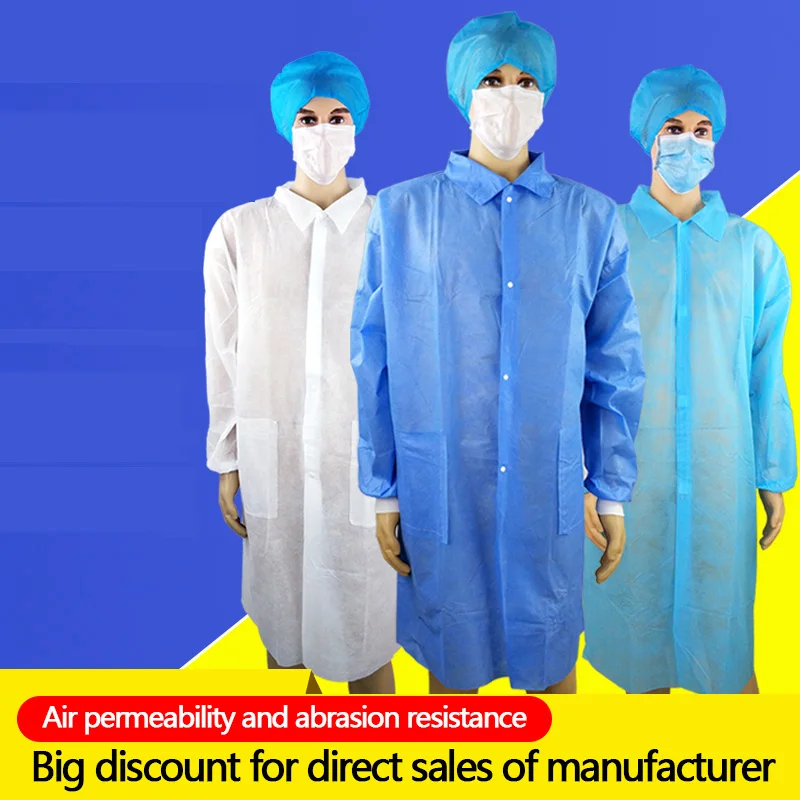 

One-off non-woven isolation clothing dust-proof cover clothing embroidered work clothing breathable dust-proof thickened tie