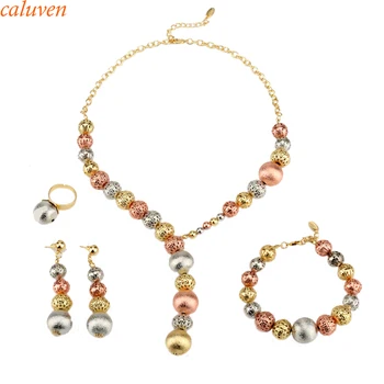 

Fashion African Beaded Set Ethiopian Jewelry Sets Gold White Rose Color ball Women Gift Eritrea/Nigerian/Arab/Habesha