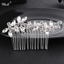 Miallo горный хрусталь стеклянный дизайн Свадебный гребень роза цветок свадебные тиары шпильки головной одежды аксессуары ювелирные изделия