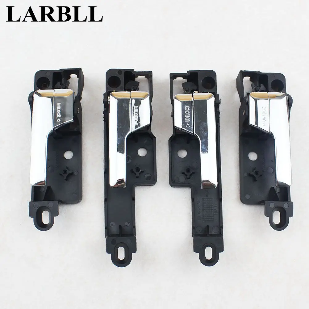 LARBLL 4PCS/Lot Chrome Interior Door Handle Front Rear Left Right For